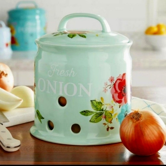 NEW Pioneer Woman Canister Potato, Garlic and Onion Set - Picture 3 of 4